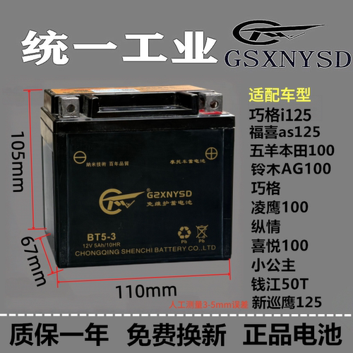 摩托车电瓶雅马哈巧格i125
