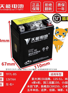 五羊本田暴锋眼CB190R鸷道猛鸷战鹰CBF190幻影彪影电瓶免维护电池