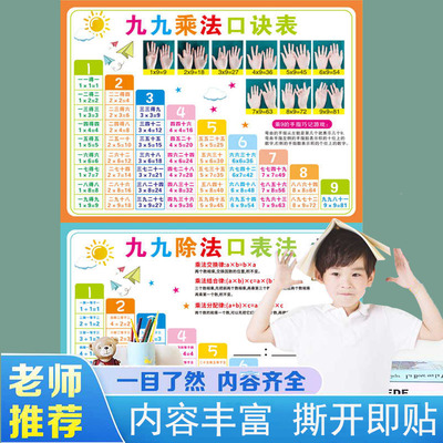 小学生二年级大九九乘法挂图