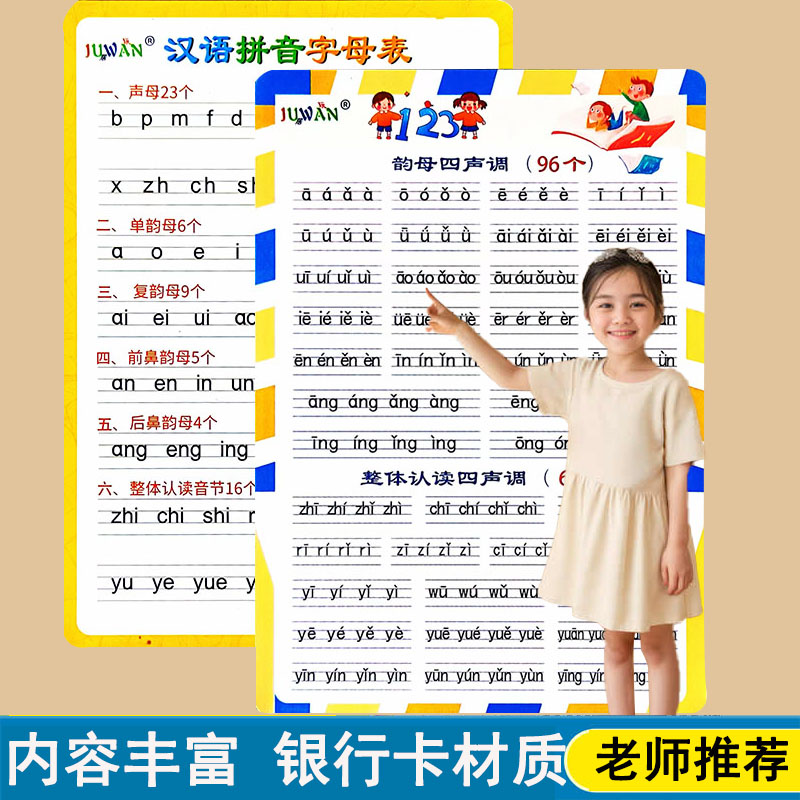 汉语拼音字母表卡片墙贴