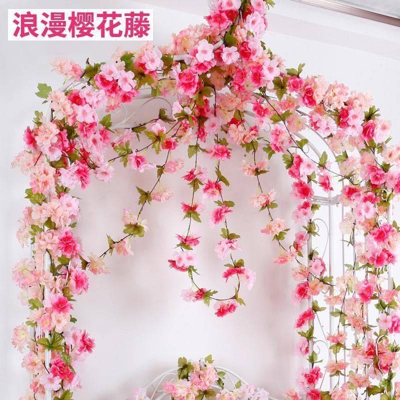 仿真樱花花藤空调管房顶