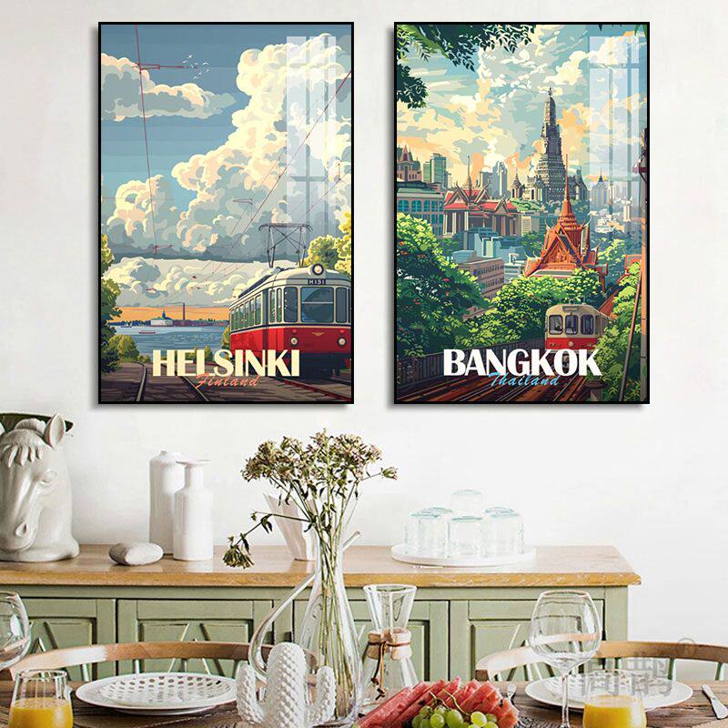 世界建筑地名海报挂画