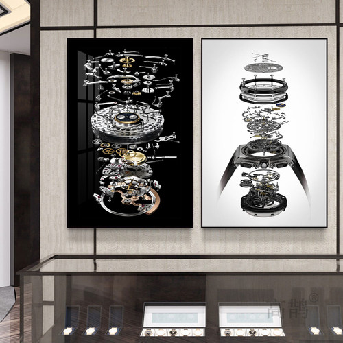 手表机芯分解图挂画名表店装饰画