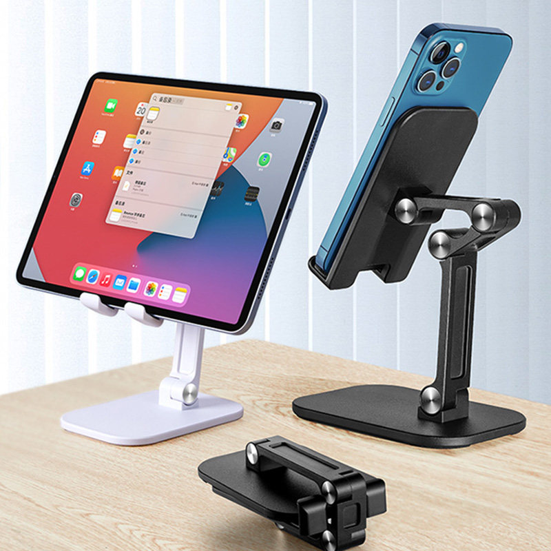 高端金属折叠式手机平板支架电视电影厨房家用重360度平板折叠支架iPad支撑架子手机架学习直播懒人专用男女