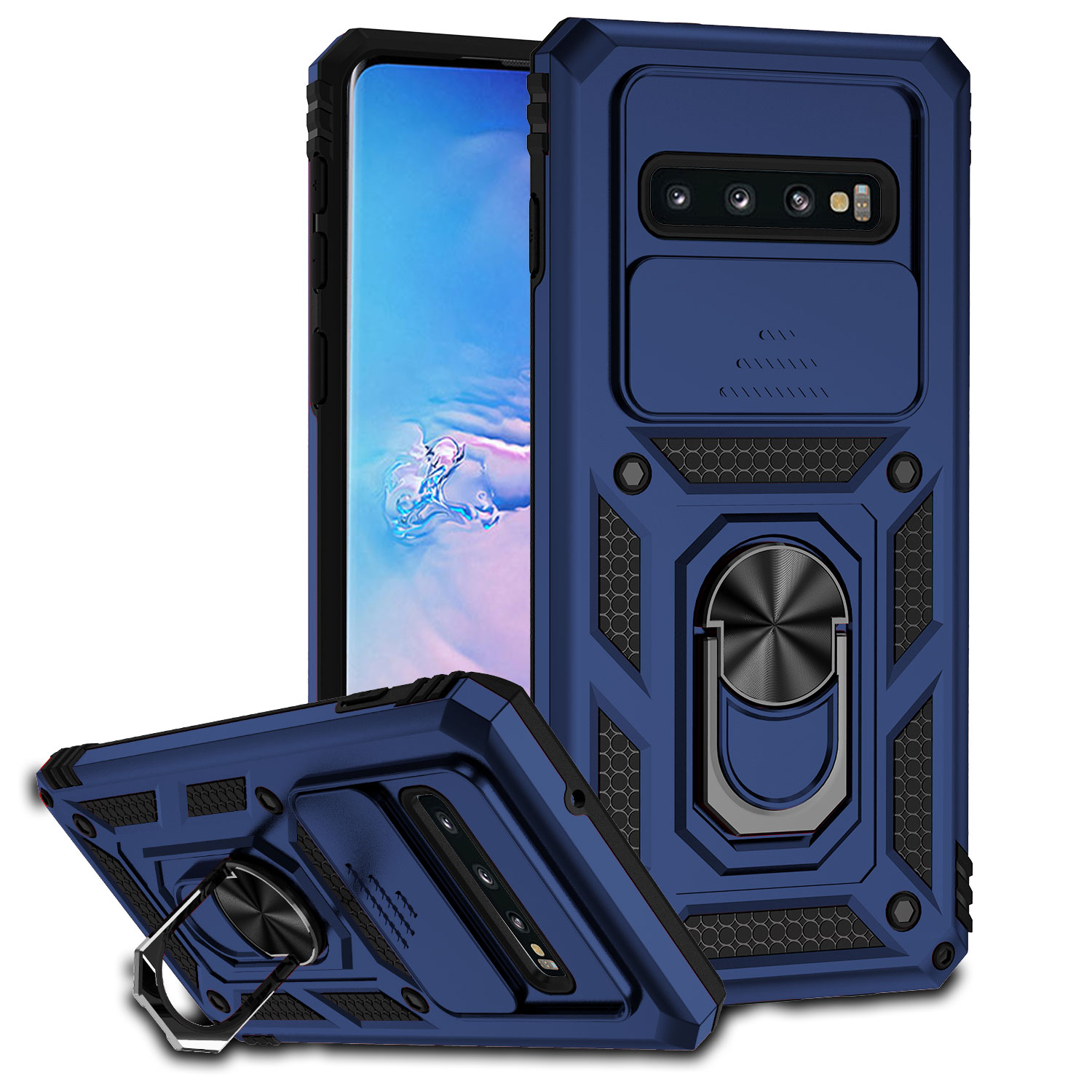 适用原装galaxy三星S10/S10十手机壳套子s10plus防摔指环sm-G9750全包边G9730硅胶软外壳男女士简约高档气囊