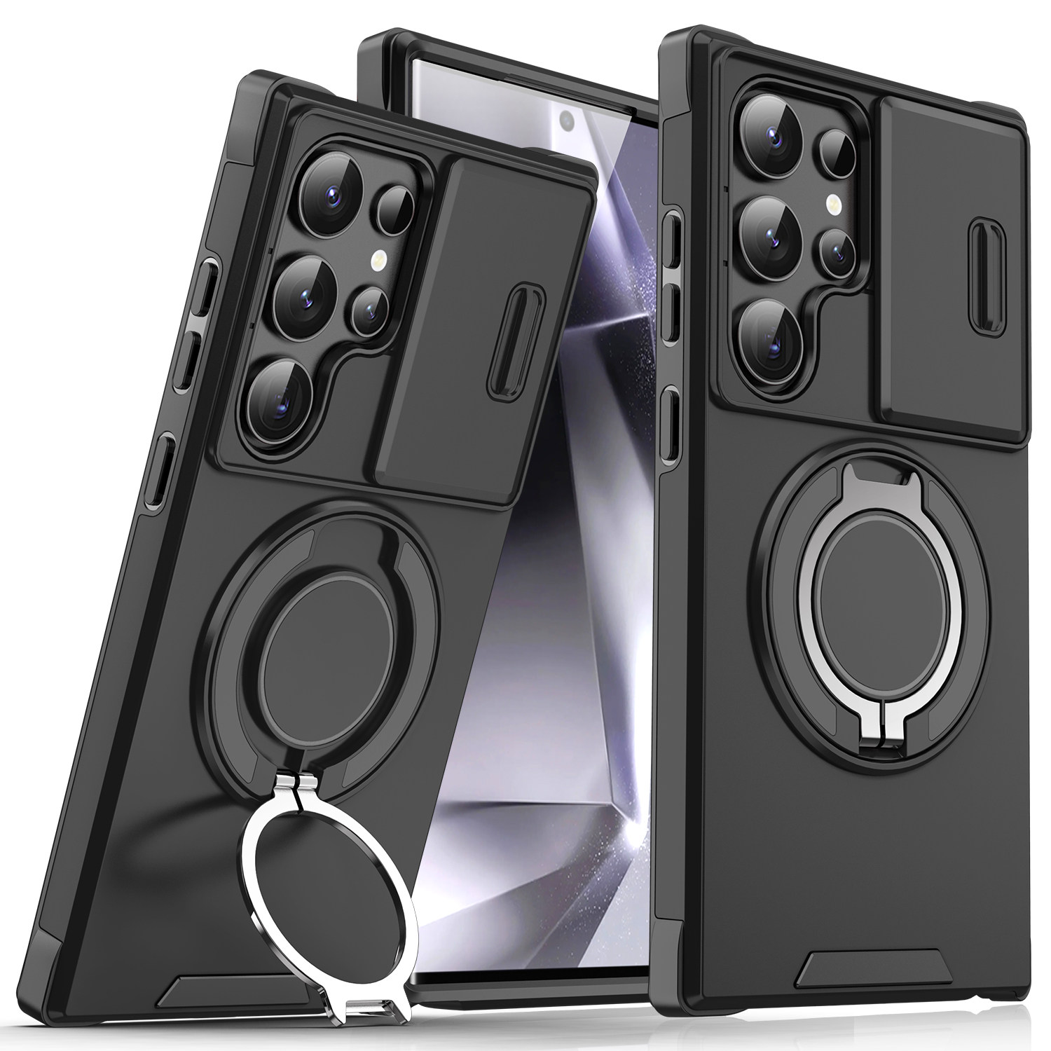 指环支架三星s24ultra手机壳S9280车载磁吸FE防摔S9260镜头盖全包边S24+磨砂保护套散热透气S24U新款后壳男女