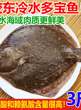 新鲜多宝鱼海鲜水产鲜活比目鱼3斤4-6条石斑鱼鸦片鱼鲽鱼菱深海鱼