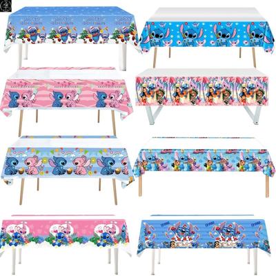 Lilo & Stitch Tablecloth Birthday Decor Blue Stitch Table Cl