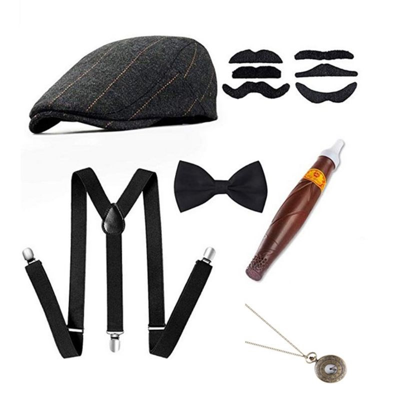 1920S Mens Great Gatsby Accessories Set Gangster Costume