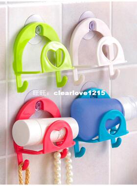 4pcs Colorful Shelf Plastic Bathroom Sets Super Suction Fami