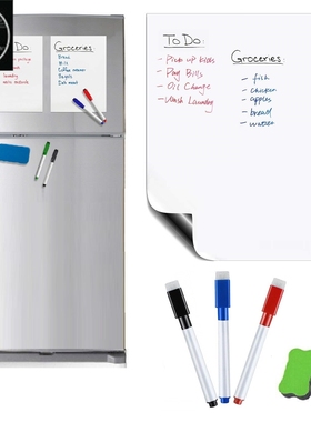 Flexible Magnetic Whiteboard Fridge Magnets Dry WIPE White B