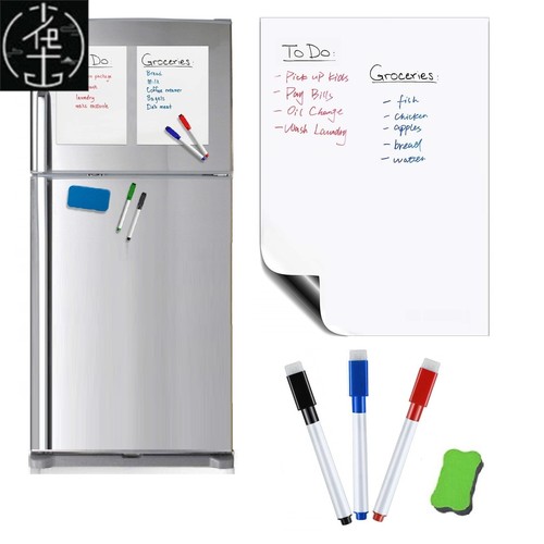 Flexible Magnetic Whiteboard Fridge Magnets Dry WIPE White B