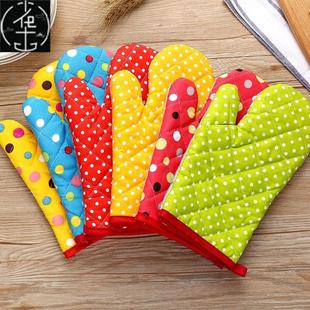 Mitten Microwave Oven Glove Cotton Insulated Baking Heat Res