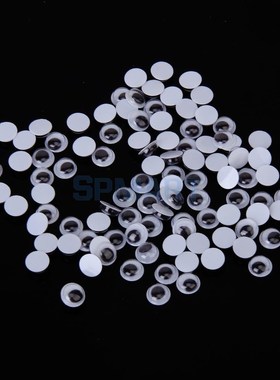 100pcs Round Moving eye Movable Wiggly Wiggle Craft Eyes