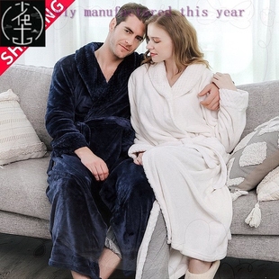 pajamas winter gown women bathrobe 浴袍情侣款 men 睡衣