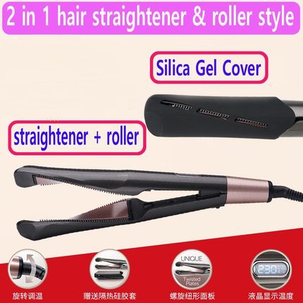 Hair curler straightener ceramic Twist curling iron styler