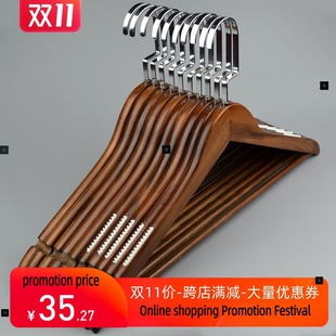 cabinet skid hangers clothes clip coathanger wooden rack5pcs