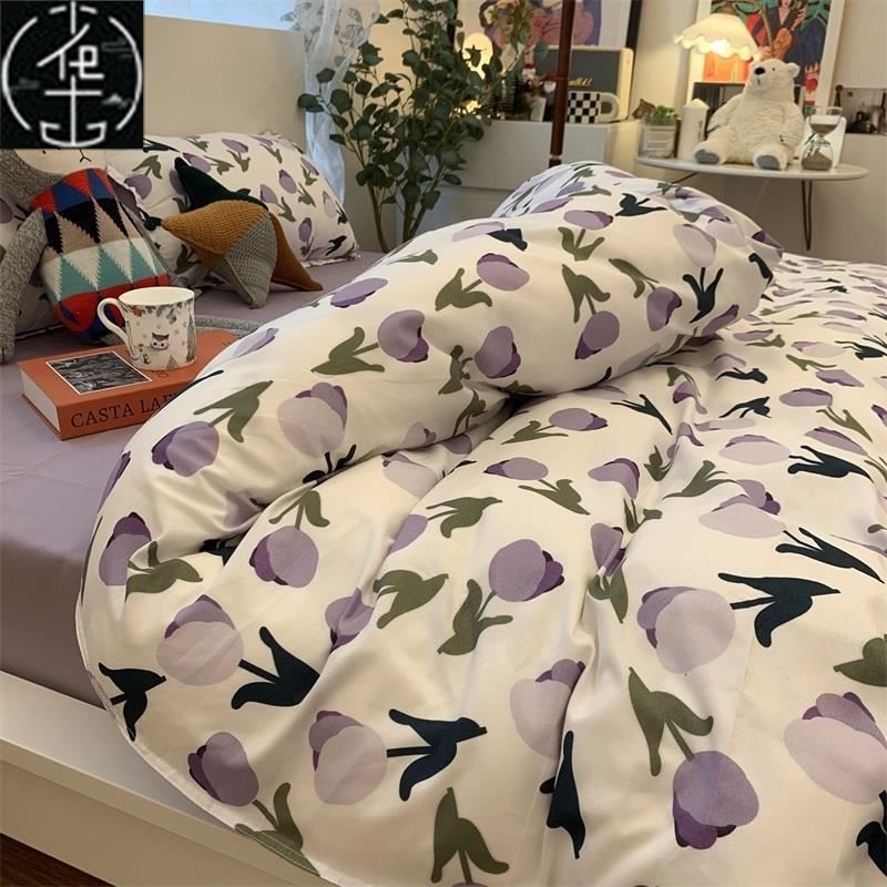 Sheets Cotton Bedding Duvet Bed Bedsheet Cover Quilt Set