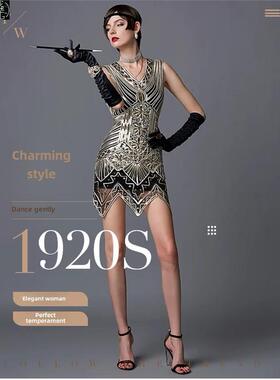 Roaring 20s V-Neck Gatsby Dresses Flapper costume Factory