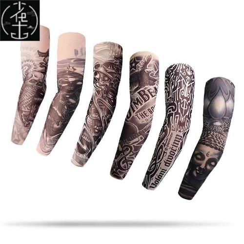 Fake Tattoo Sleeve Elastic Arm Cover Summer men women