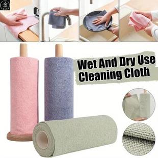 20pcs/Roll Microfiber Cleaning Wipes Reusable Household Kitc