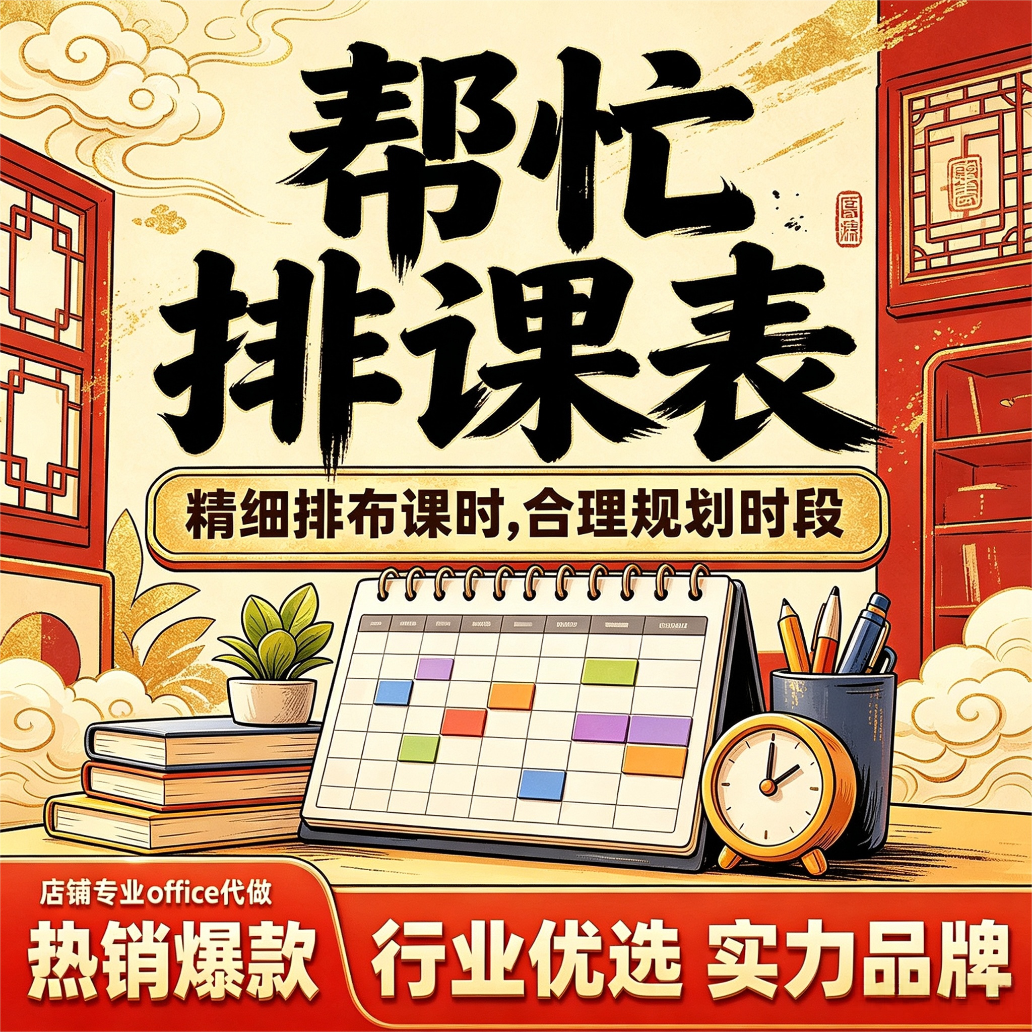 课表制作图表编辑美化格式调整修设计素材/源文件