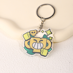 荒野乱斗周边挂件创意瑟奇英雄奖杯图标钥匙扣同人动漫卡通亚克力