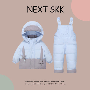 套装 儿童背带裤 男女宝宝外出羽绒服两件套滑雪服 SKK冬季 英国NEXT