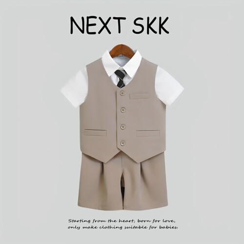 英国NEXT SKK男童夏款英伦西装礼服绅士马甲套装花童钢琴主持演出
