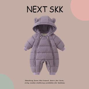 英国NEXT 男女宝宝外出服加厚保暖爬服婴儿可爱连体衣棉服 SKK冬季