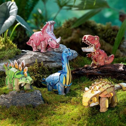 博物文创中国国家地理模型恐龙3d立体拼装纸模型手工创意摆件玩具