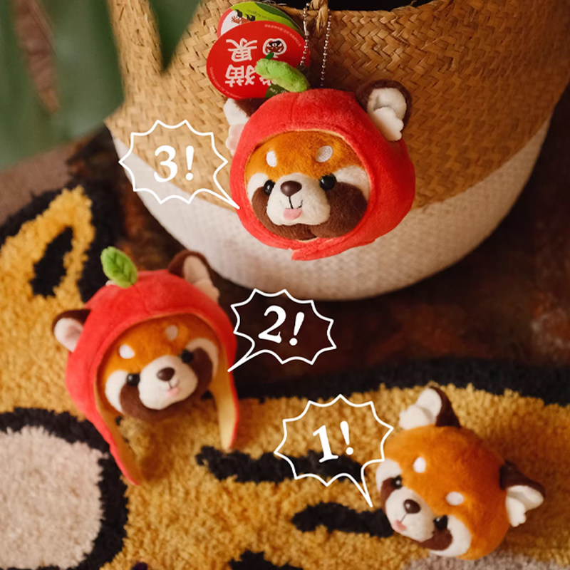 博物文创波普自然苹果小熊猫毛绒公仔玩具包挂件玩偶生日新年礼物,玩具/童车/益智/积木/模型,毛绒/玩偶/公仔/布艺类玩具,淘宝优惠券,粉丝福利购,淘宝优惠卷