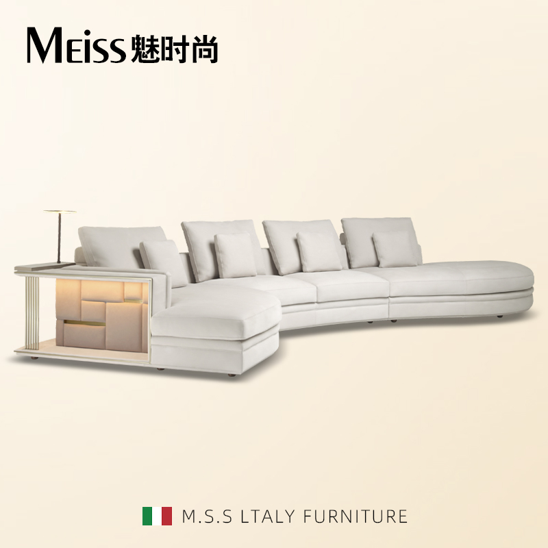 Babylon大户型轻奢真皮转角沙发