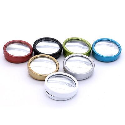 360度旋转 汽车反光镜 多色 彩铝小圆镜 汽车盲点镜 车用后视镜