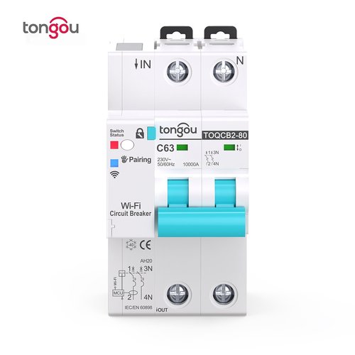 涂鸦2P WIFI计量断路器智能生活遥控自动无线断路器重合闸开关63A