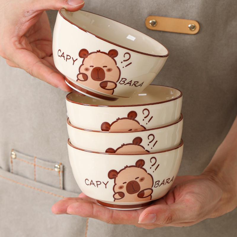 【釉下彩】卡通陶瓷吃饭碗面碗