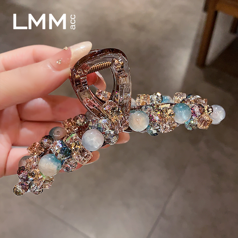 高端渐变蓝色发量多盘发夹