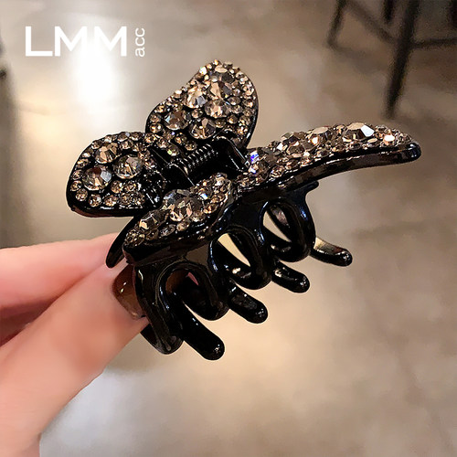 轻奢满钻蝴蝶发量少盘发夹