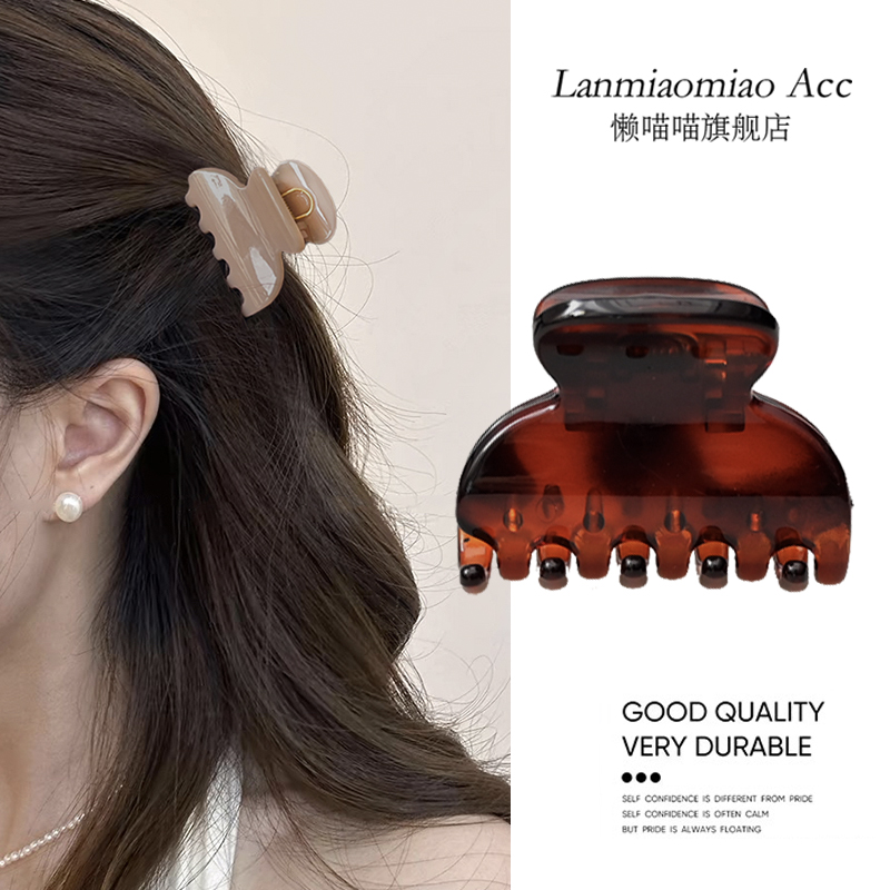 懒喵喵抓夹亚克力日韩纯色