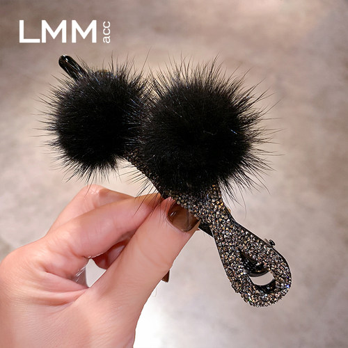 韩版网红镶钻扭扭夹后脑勺盘发