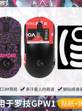 圣凯罗适用罗技GPW防滑贴鼠标狗屁王一代脚贴gpw4朱雀贴纸四代膜
