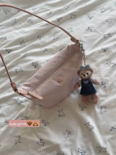 Нейлоновая брендовая розовая гуашь с молнией, сумка на одно плечо, Южная Корея