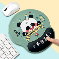 创意可爱熊猫鼠标垫护腕硅胶手托卡通女生办公室防腱鞘炎电脑掌枕