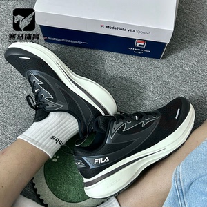 FILA斐乐 NUVOLE 柔云1.0骏马黑男子休闲运动跑步鞋A12M421116FBB