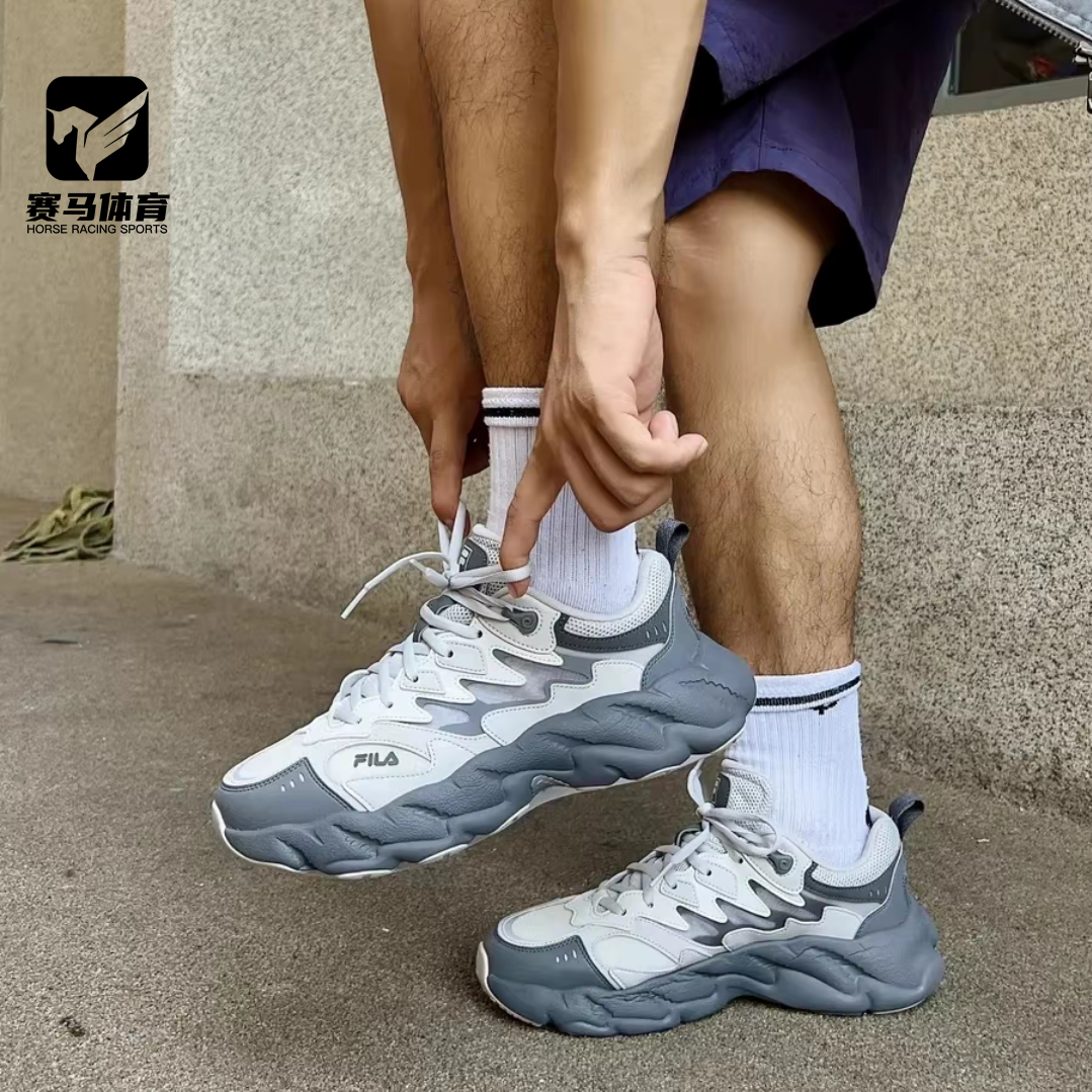 斐乐蕨草2代灰色运动鞋老爹鞋