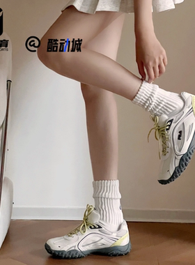 FILA斐乐 卵石鞋白色女子薄底德训鞋芭蕾运动休闲鞋F12W512107FLA