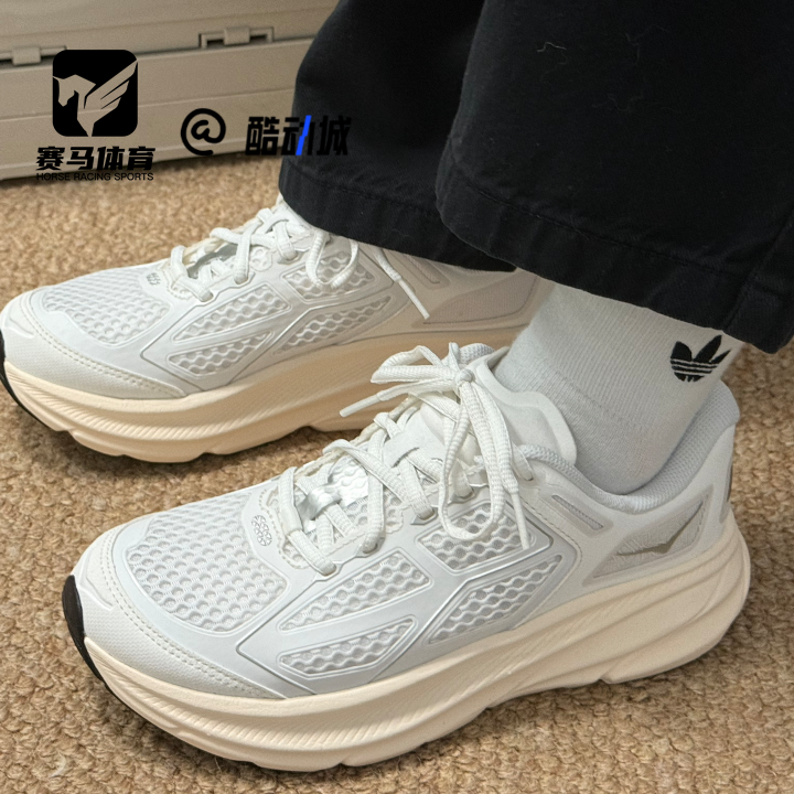HOKA白色男子百搭休闲跑步鞋