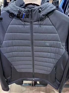 KOLON SPORT可隆黑色男女连帽保暖运动休闲棉服外套JWJJW24301