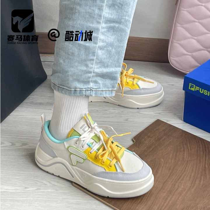 斐乐50-50女子帆布鞋运动鞋板鞋
