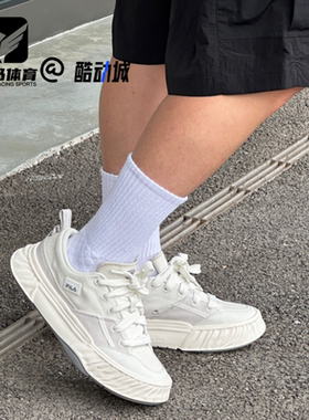 FILA斐乐川行鞋灰白男子轻便百搭运动休闲鞋帆布鞋F12M422304FVA